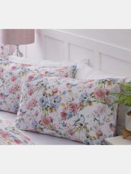 Secret Garden Floral Duvet Set Twin (UK - Single) - White/Pink/Blue