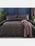 Wild Garden Duvet Set Full (UK - Double) - Navy/Pink