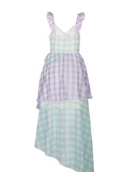 Alessia Gingham Midi Dress- Multi