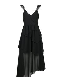Alice Midi Dress- Black - Black