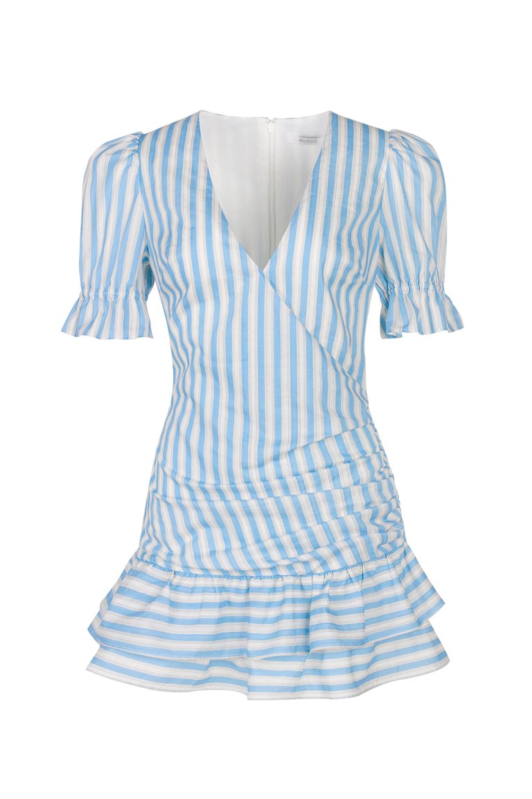 Arianna Dress - Blue Stripe