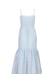 Arianna Stripe Midi Dress- Blue Stripe