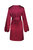 Aurora Long Sleeve Satin Wrap Dress- Rouge