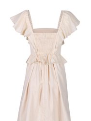 Bianca Fit Flare Dress - Cream