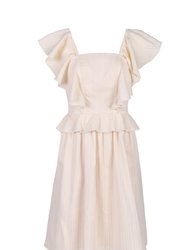 Bianca Fit Flare Dress - Cream