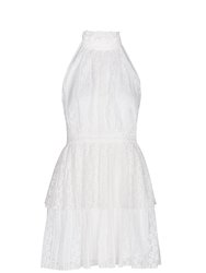 Neve Halter Dress- White