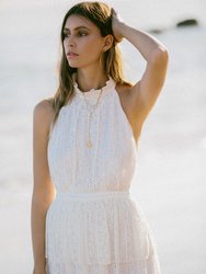 Neve Halter Dress- White