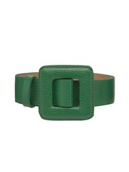 Midi Square Buckle Belt - Emerald Green - Emerald Green
