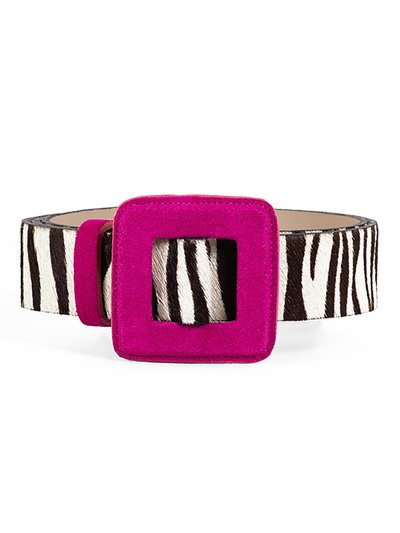 BeltBe Mini Square Buckle Belt - Pink Zebra product