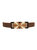 Stretch Belt with Acrylic Buckle - Brown Circles - Brown Circles