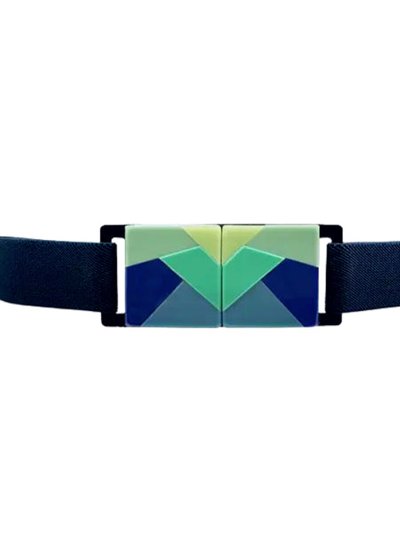 BeltBe Stretch Belt with Multicolor Acrylic Buckle - Navy Blue product