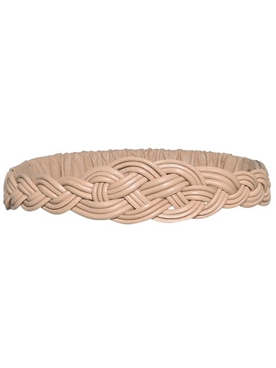 BeltBe Stretch Braided Leather Belt - Beige product