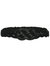 Stretch Braided Leather Belt - Black - Black