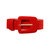 Suede Rectangle Buckle Belt - Red