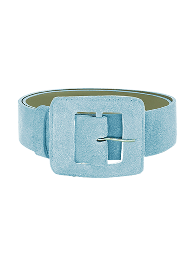 BeltBe Suede Square Buckle Belt - Baby Blue product