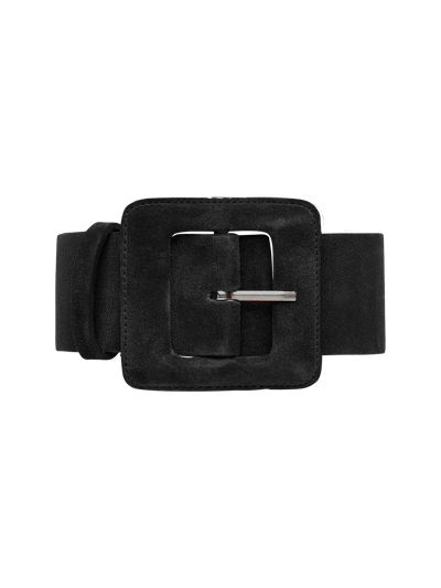 BeltBe Suede Square Buckle Belt - Black product