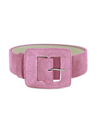 BeltBe Suede Square Buckle Belt - Blush Pink product