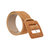 Suede Square Buckle Belt - Caramel