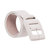 Suede Square Buckle Belt - Off White