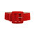 Suede Square Buckle Belt - Red