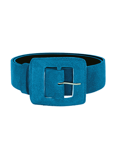 BeltBe Suede Square Buckle Belt - Sky Blue product