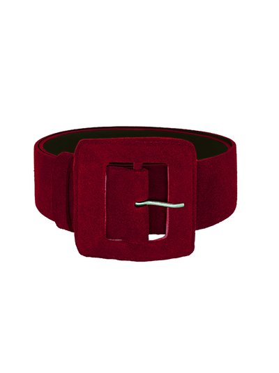 BeltBe Suede Square Buckle Belt - Wine product