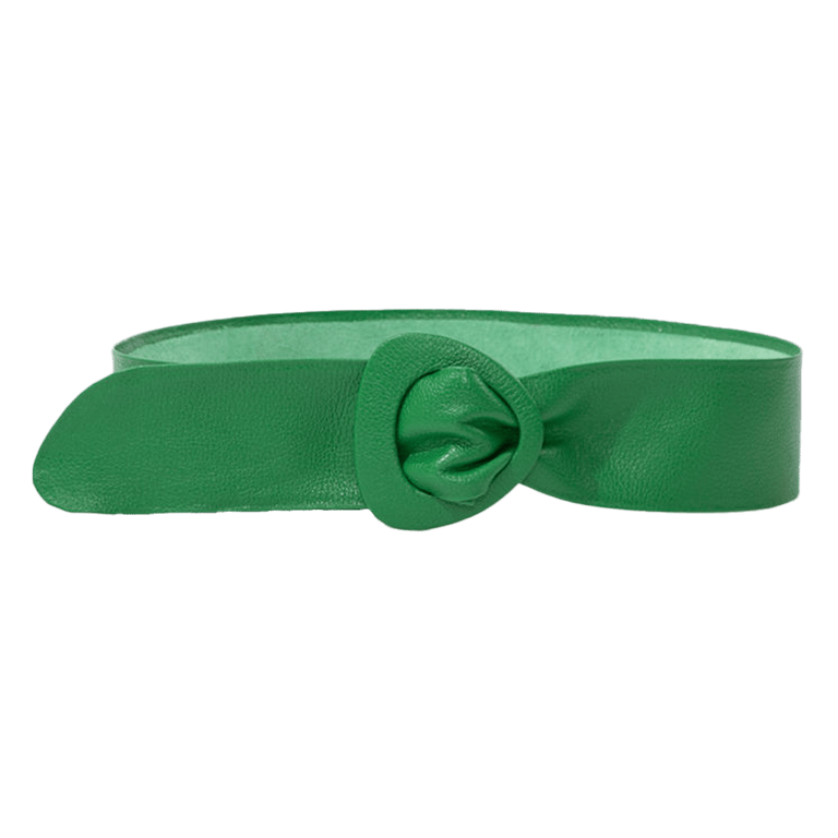 Wide Triangle Buckle Belt - Green - Green