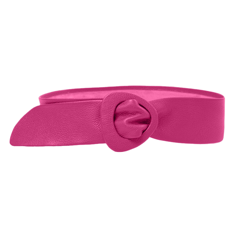 Wide Triangle Buckle Belt - Hot Pink - Hot Pink