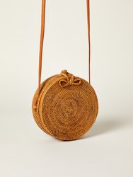 Rose Round Woven Bag