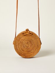 Rose Round Woven Bag