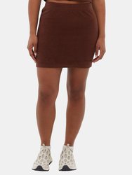 Filby Terry Mini Skirt - Shaved Chocolate