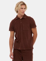 Firbeck Terry Polo Tee - Shaved Chocolate