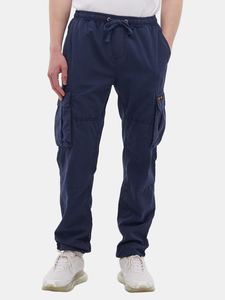 Mens Devvie Cargo Joggers  - Navy