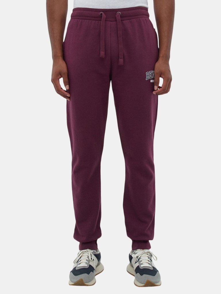 Mens Janson Varsity Joggers - Burgundy