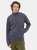 Mens Tranto Pique Quarter Zip Funnel Neck - Steel Grey