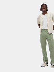 Tonman Relaxed Pleated Trousers - Hedge Green - Hedge Green