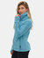 Womens Funnel Microfleece Zip-Up Wrap Neck