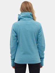 Womens Funnel Microfleece Zip-Up Wrap Neck