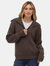Womens Thurynn Oversize Zippered Funnel Sweater - Charcoal