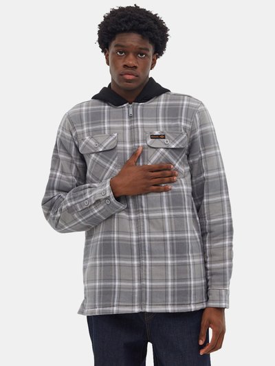 Bench DNA Mens Manning Hooded Zip-Up Flannel Shirt product