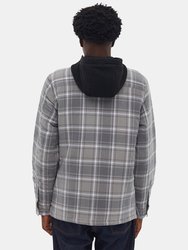 Mens Manning Hooded Zip-Up Flannel Shirt