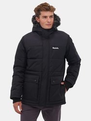 Mens Tillor Hooded Parka Jacket - Black