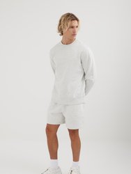 Mens Colin Eco Fleece Crew Neck Sweatshirt - Light Grey Heather