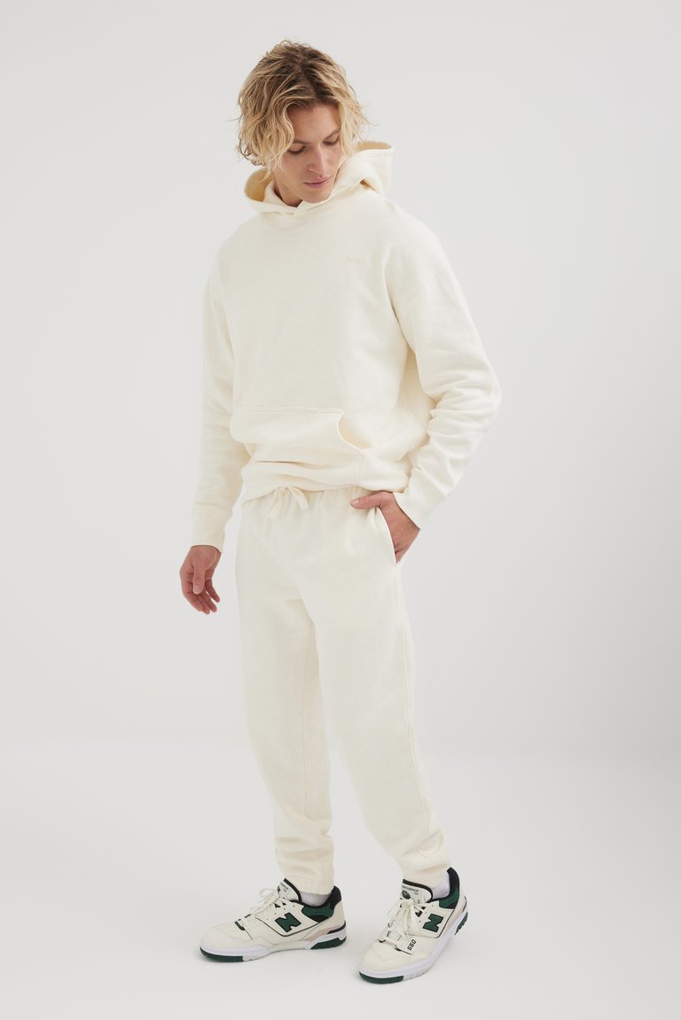 Mens Jutland Eco Fleece Jogger - Antique White