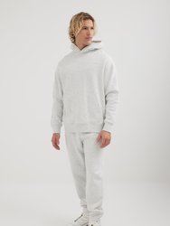Mens Portland Eco Fleece Hoodie - Light Grey Heather