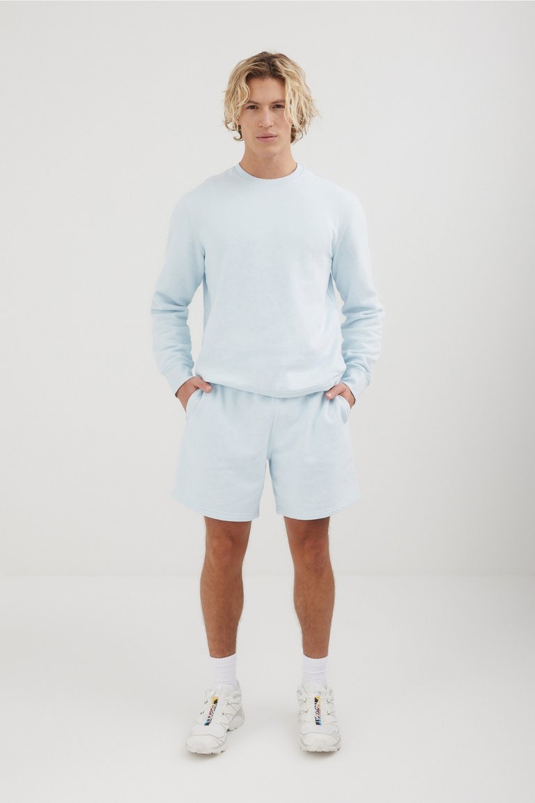 Mens Sheffield Eco Fleece Shorts - Ice Blue