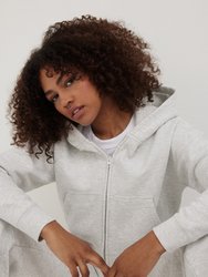 Womens Whitley Eco Fleece Cropped Zip Hoodie