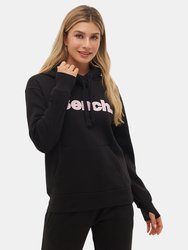 Womens Tealy Outline Logo Hoodie - Black