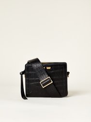 Fairfax Leather Belt Bag - Black Gator