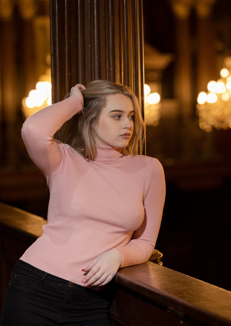 Blush High Neck Jumper - Pink